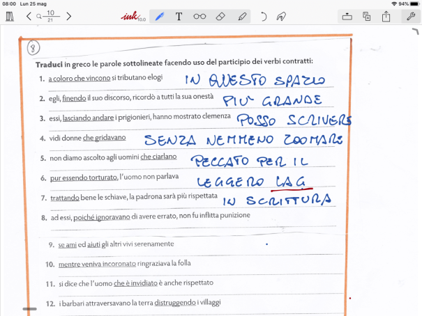 Scrittura su un documento PDF con Notes Plus