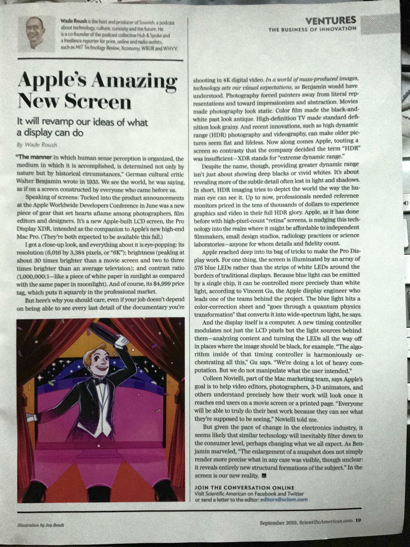 Apple’s Amazing New Screen, Scientific American settembre 2019